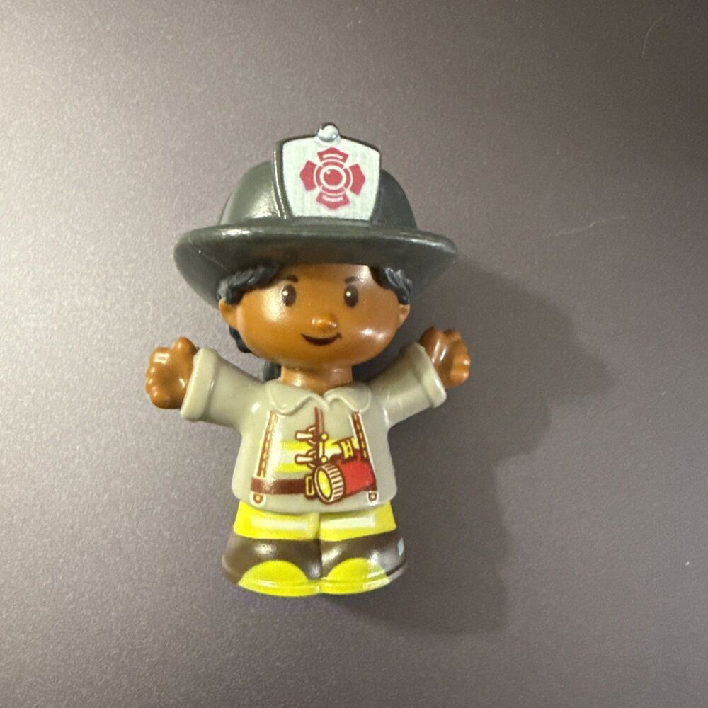 Fisher Price Little People Firewoman Figure Firefighter African American Lady